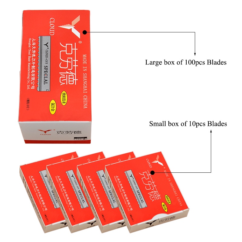 Set 50/100 lưỡi dao cạo râu Meisha C0013A bằng thép không gỉ an toàn
