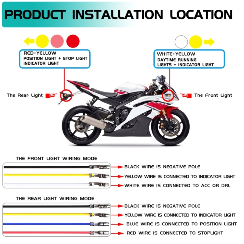 Bộ 2 Đèn LED Tín Hiệu Cho Xe Máy