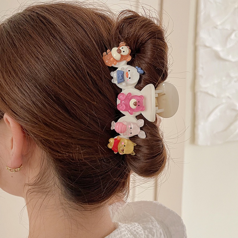 Kẹp Tóc Hình Cá Mập / Gấu Hoạt Hình Đáng Yêu Kiểu Hàn Quốc 2022