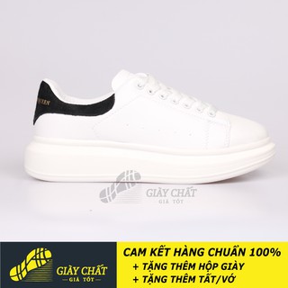 Giày Thể Thao MCQUEEN - Trắng gót Nhung Đen