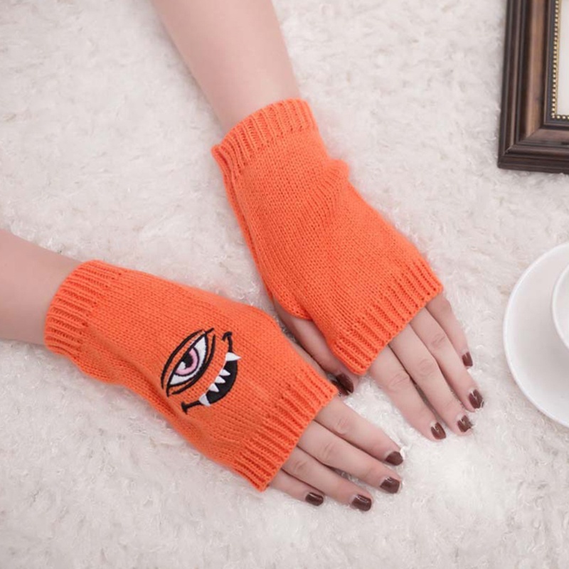 Găng Tay Mềm Mại Hở Ngón Co Giãn Giữ Ấm Mùa Đông