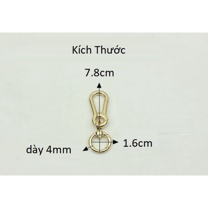 MÓC KHÓA 2 ĐẦU, XOAY 360 ĐỘ, ĐÓNG MỞ TIỆN LỢI
