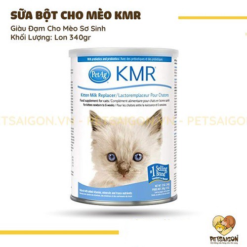 [CHÍNH HÃNG] SỮA BỘT KMR DÀNH CHO MÈO LON 340G