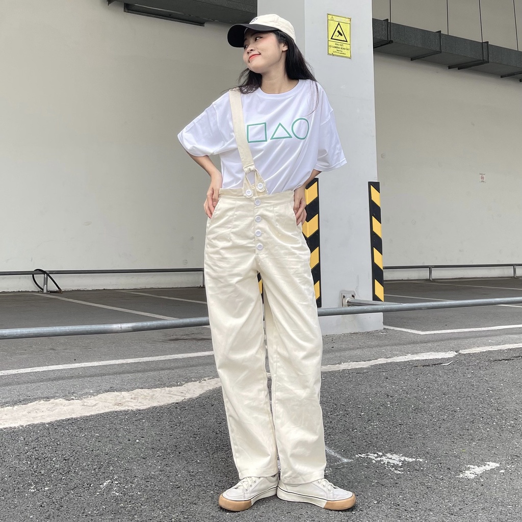 Quần Yếm Kaki BEE Phong Cách Ulzzang - Tuni Store