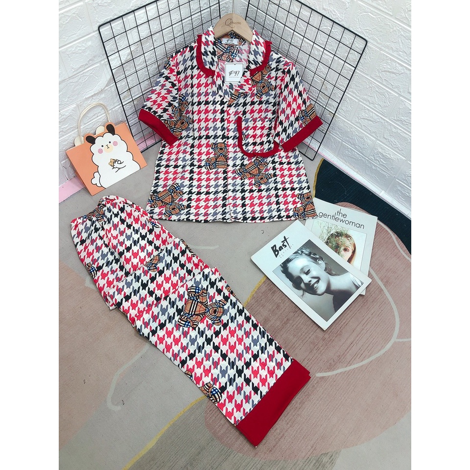 Đồ bộ pijama nữ tay ngắn quần dài lụa mango , lụa latin, lụa satin cao cấp mẫu tiêu thư phối bèo cổ sen hot sale giá rẻ