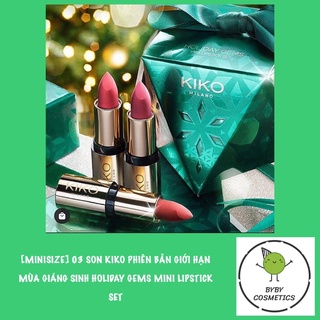 [Bill Authentic] Set 03 son KIKO phiên bản giới hạn mùa Lễ hội (Giáng sinh) 2020 - Holiday Gems Mini Lipsticks Set
