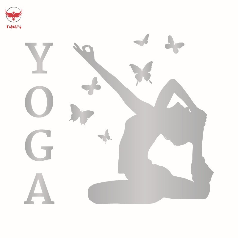 Miếng Dán Tường Hình Người Tập Yoga Chống Thấm Nước