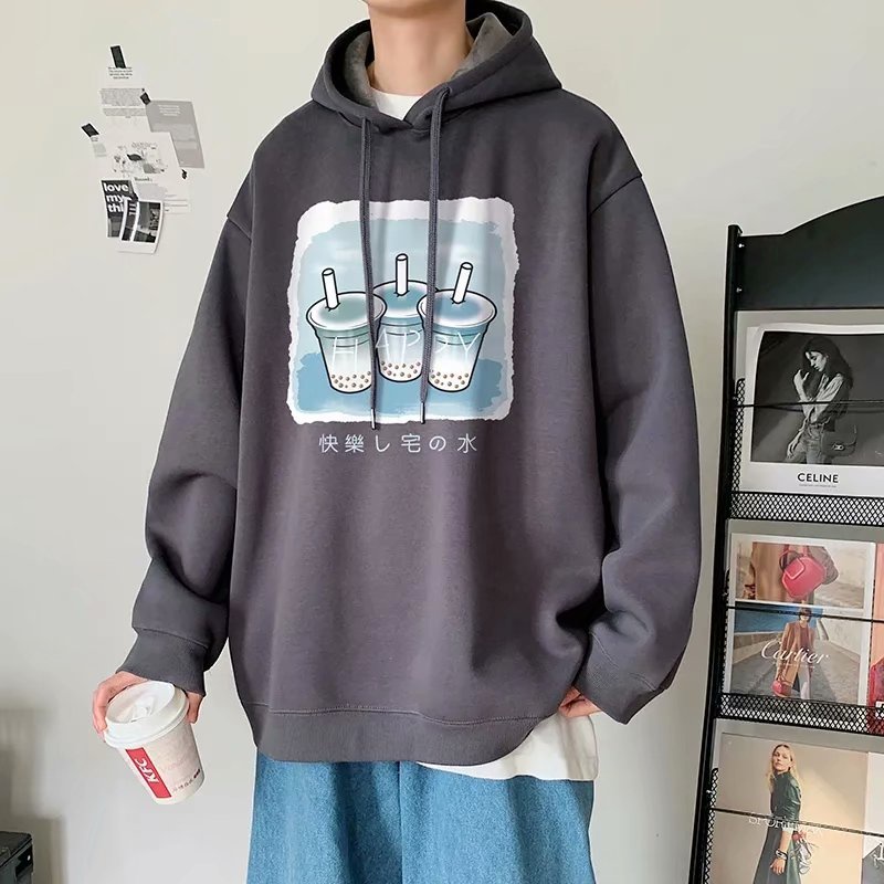 Áo hoodie dáng rộng thời trang Hàn Quốc có 4 màu tùy chọn cỡ M-5XL