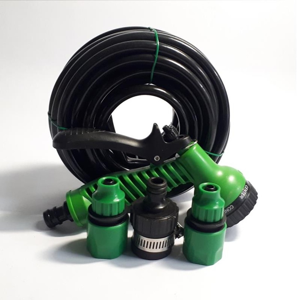 Bộ Vòi Xịt Nước Tưới Cây, Rửa Xe đa năng 7 Trong 1, Kèm 10m Dây 8/11 Hồng Thanh Garden