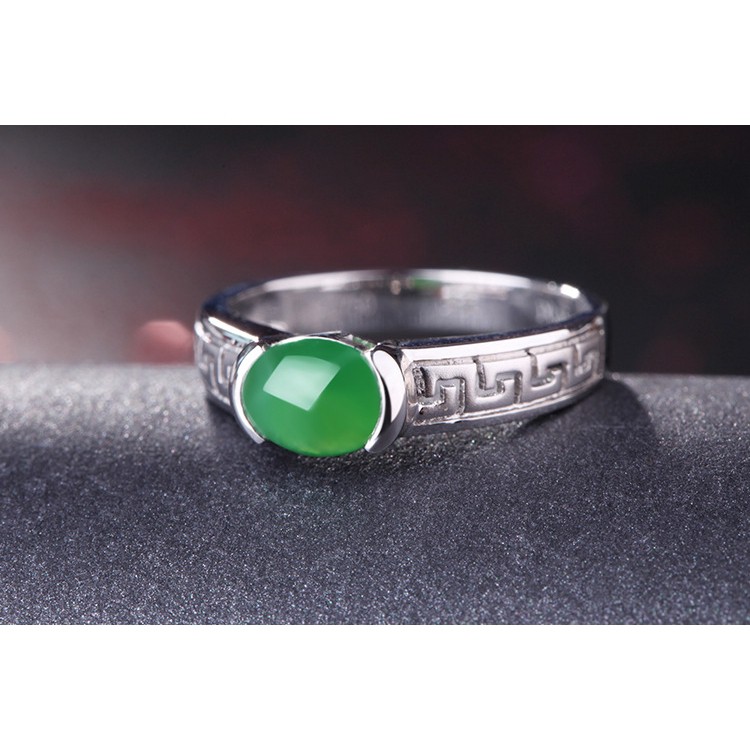 Nhẫn Đeo Tay Kim Loại Khảm Đá Màu Thanh Lịch Cho Nữ