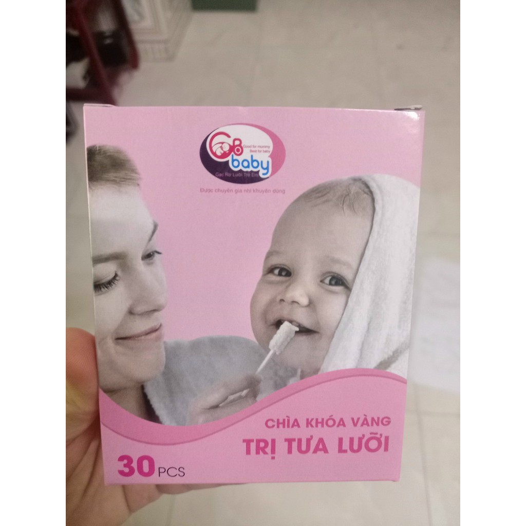 Hộp 30 rơ lưỡi GB vệ sinh răng miệng cho bé