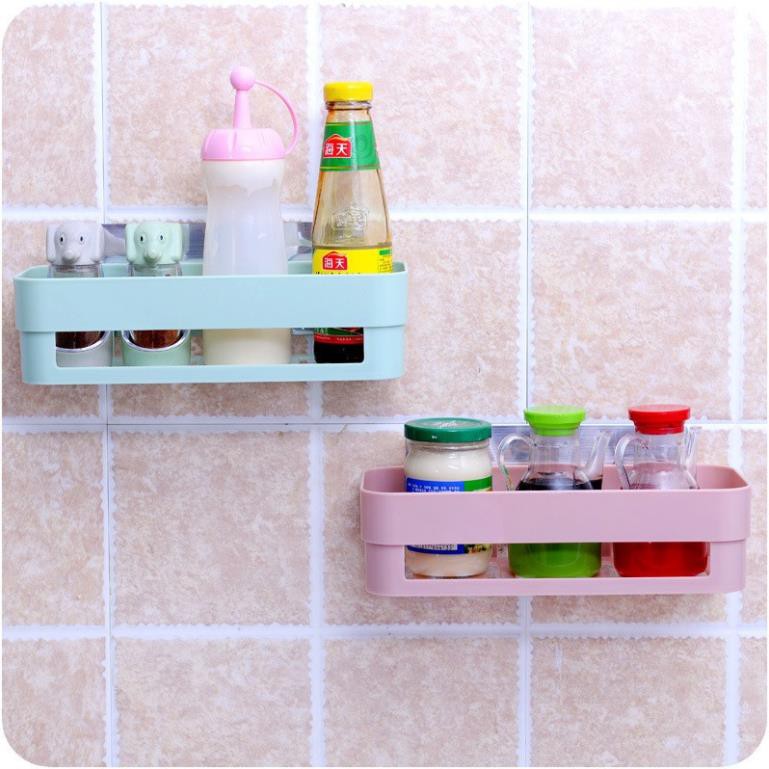 [HLSP27] Giá để đồ phòng tắm LightsDecor🌙💫 [SIÊU XINH] 🌙💫Giá để đồ bằng nhựa phòng tắm, nhà bếp treo tường thoát nước