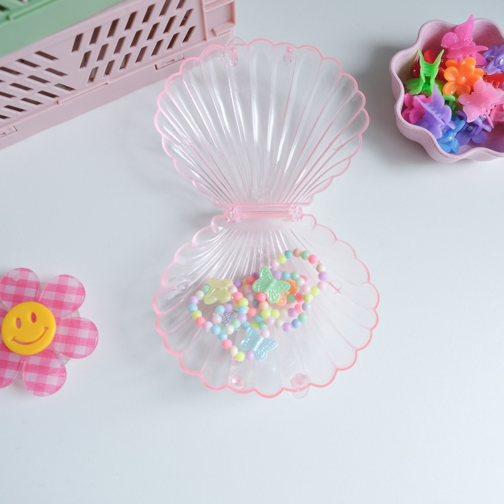 Nhẫn hạt cườm rainbow hình bướm màu sắc kẹo ngọt dễ thương