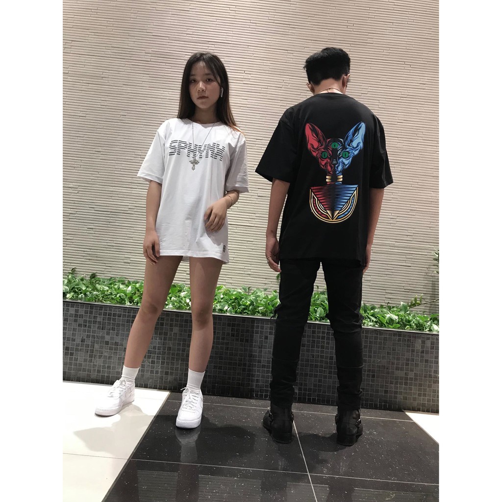 Áo Thun Tay Lỡ SPHYNX Xanh Đỏ SGES Unisex ( Video + Ảnh Thật )