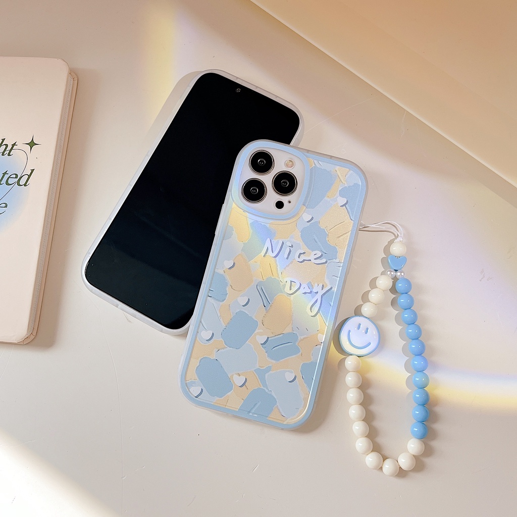 Ốp Điện Thoại TPU Mềm Hình Tranh Sơn Dầu Có Dây Đeo Cho iphone 13 12 11 pro max X XR XS max 8 7 6 6splus