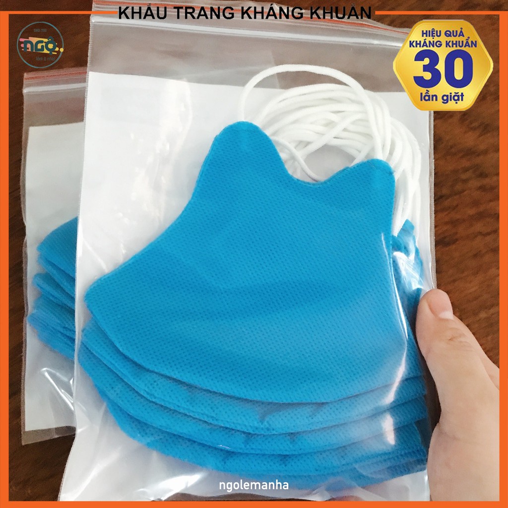 [Được Chọn Màu] Combo 10 Khẩu Trang Vải 2 Lớp Kháng Bụi Khuẩn Chống Thấm Nước Cao Cấp