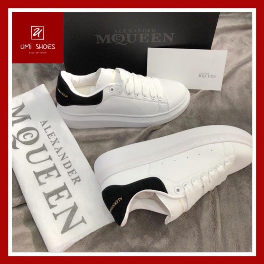 Giày MC Queen Nam Nữ, MCQ Khâu Đế Gót Nhung Đen Dây Lụa Hàng Thanh Lý Full Box 📴