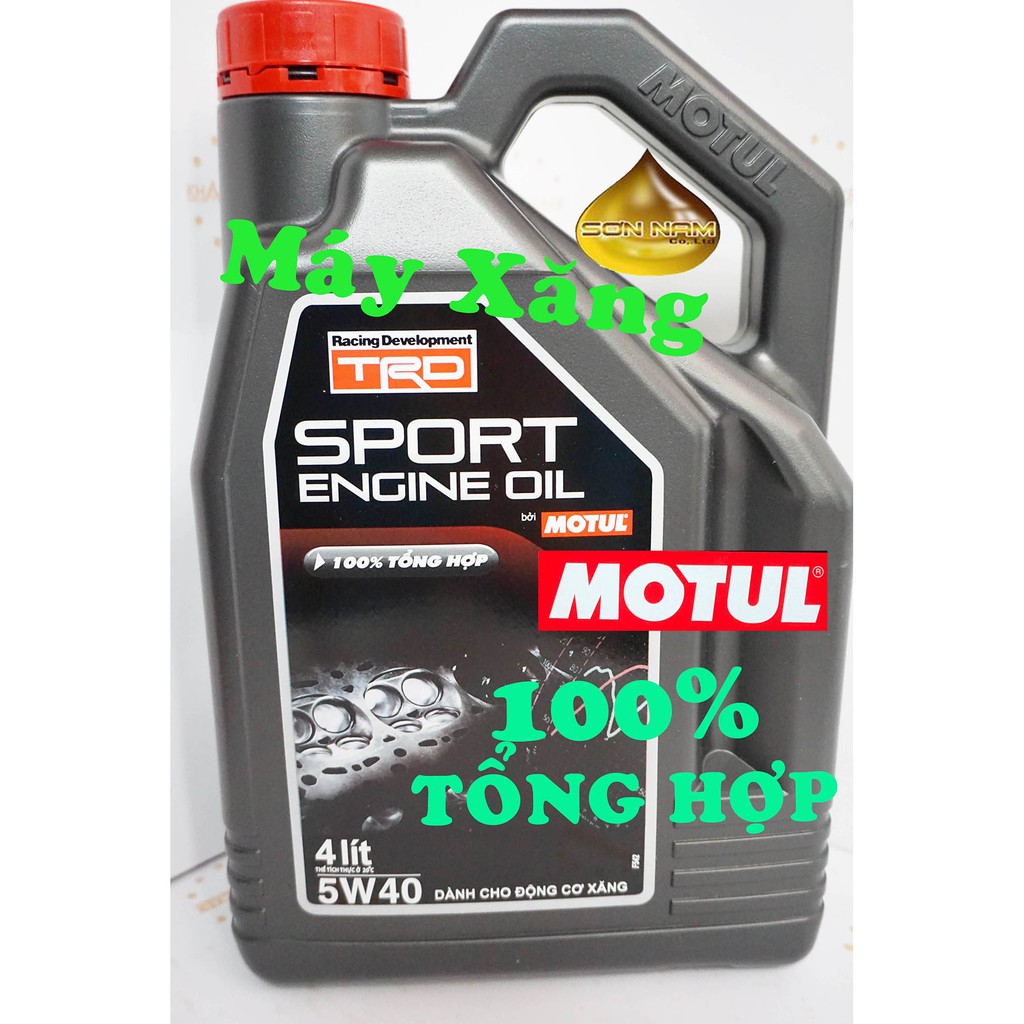 Dầu nhớt motul TRD ô tô Sport engine oil 5W40 API SN cao cấp cực bốc tổng hợp máy xăng 4L