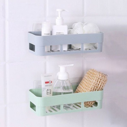 Kệ dán tường đa năng tiện lợi, kệ để đồ nhà tắm, kệ đựng đồ nhà bếp, kệ nhựa treo tường nhà vệ sinh