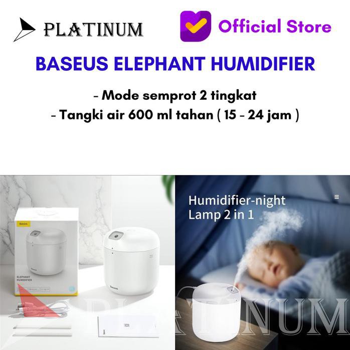 BASEUS Đèn Led Sarirasa1516 Xông Tinh Dầu Hình Voi