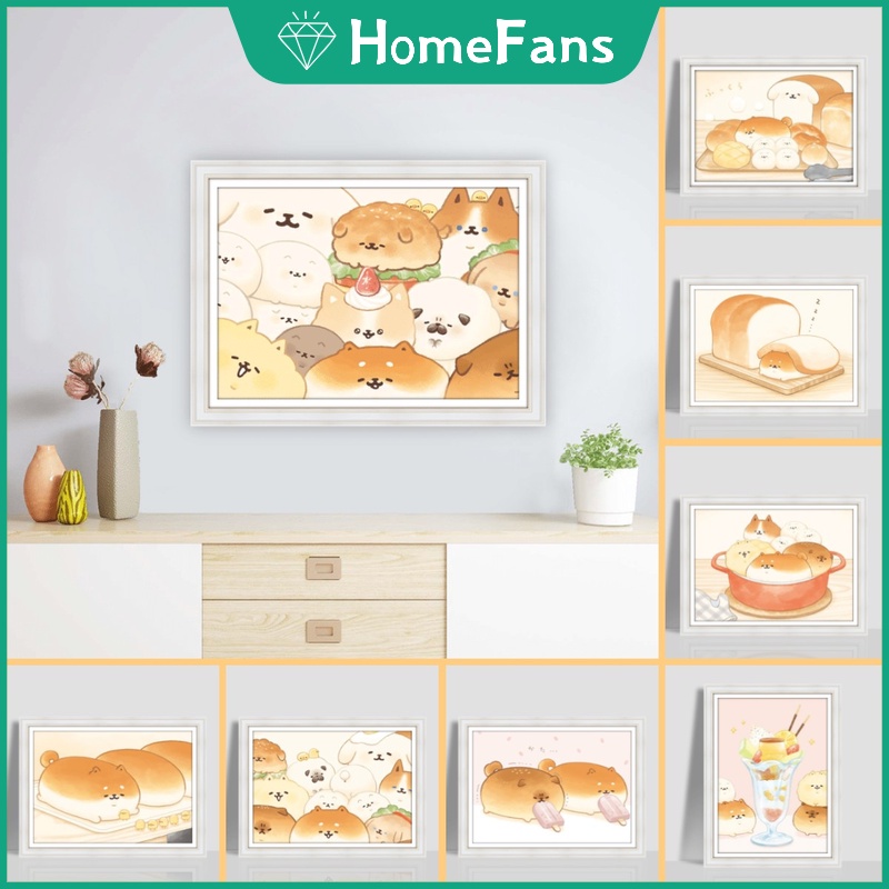 Bộ Tranh Đính Đá 5D Tự Làm Hình Chú Chó 40x30cm Cho Trang Trí Nhà