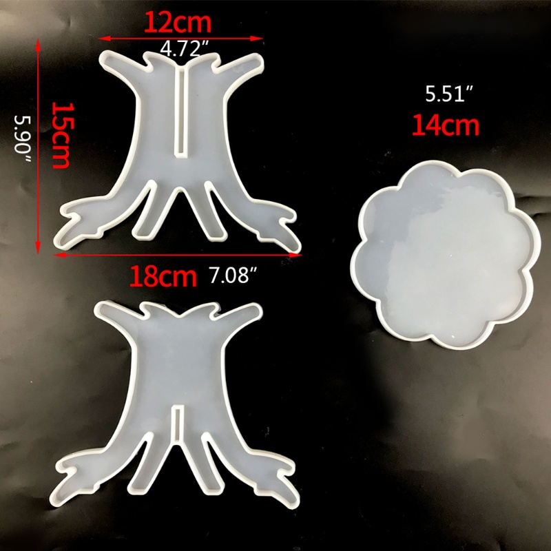 Khuôn Silicone 2 Màu Làm Giá Đỡ Chậu Hoa DIY