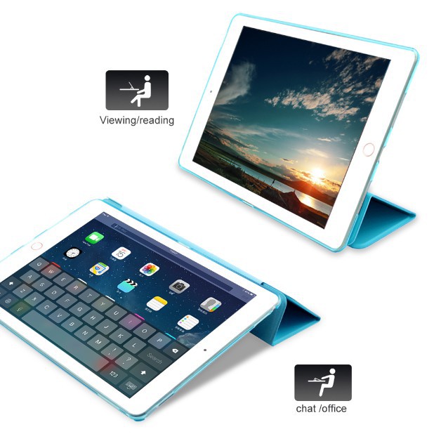 Ốp lưng silicone mềm có nắp đậy kiêm giá đỡ tiện lợi cho IPad 2 3 4 / Air 2 /1