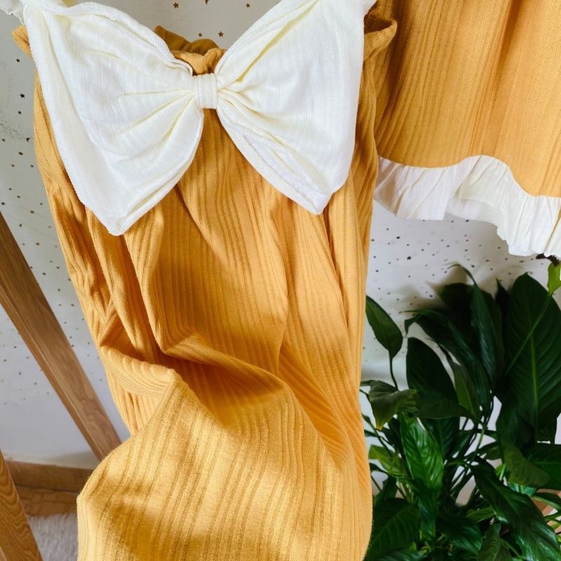 Đồ bộ - Bộ Ngủ Nữ 2 Dây Tiểu Thư Dễ Thương Ulzzang Hàn Quốc- Đồ Bộ Mặc Nhà Cute N01_Guu