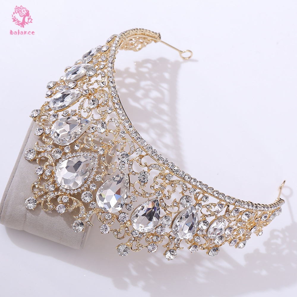 Vương Miện Cài Tóc Đính Đá Pha Lê Trắng Thời Trang Cho Nữ