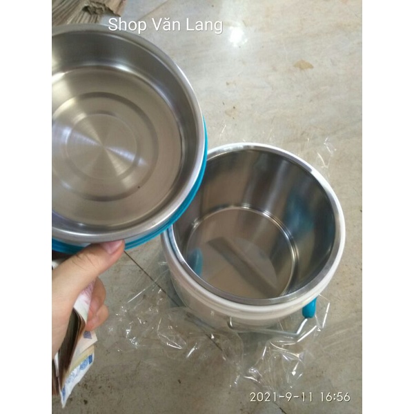 Cặp lồng giữ nhiệt 2 tầng Việt Nhật cao cấp màu xanh và hồng