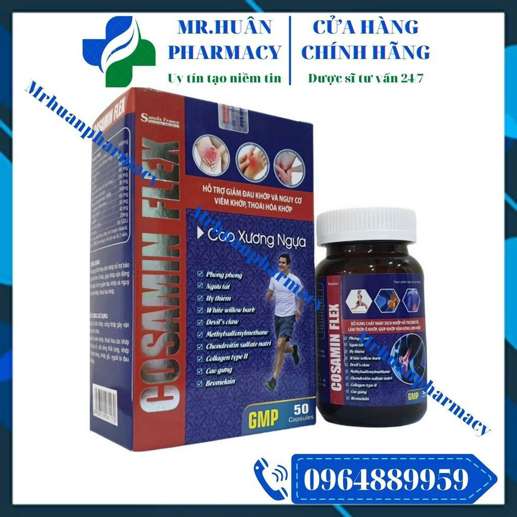 Cosamin Flex (Hộp 50 viên) - Bổ sung dịch nhày ngăn thoái hóa khớp, hỗ trợ tái tạo sụn khớp