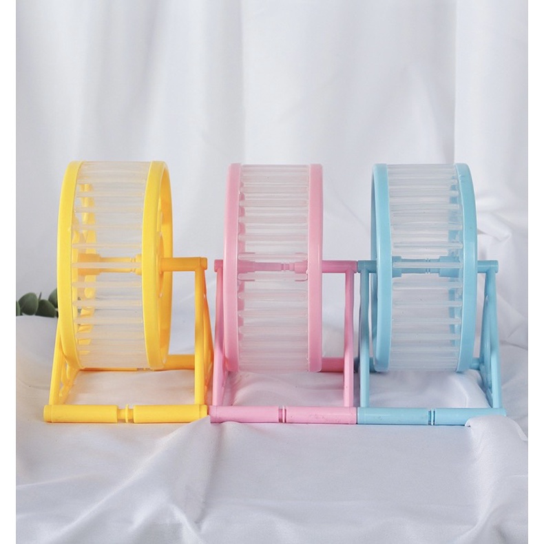 Wheel chạy di động cho hamster - Vòng quay chạy Hamster có đế - Bánh xe chạy nhựa Hamster nhiều màu sắc cao cấp