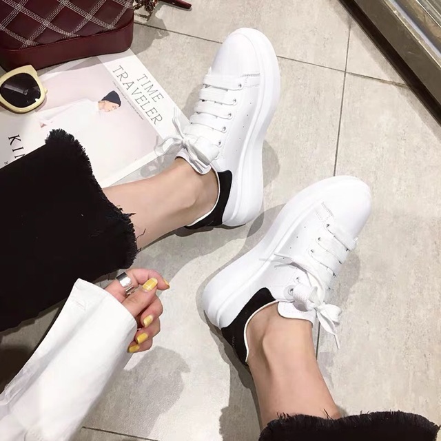 XẢ KHO (S99) Giầy thể thao nữ MQUEN gót đen