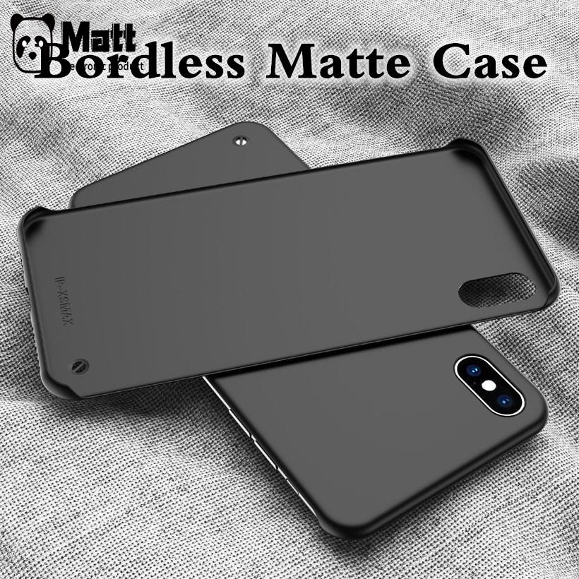 MATT【READY STOCK】Ốp lưng PC cứng mỏng không viền bề mặt nhám màu trơn cho iPhone 13 12 Mini XR X XS Max 11 Pro 6 6S 7 8 Plus 12 13 Pro Max