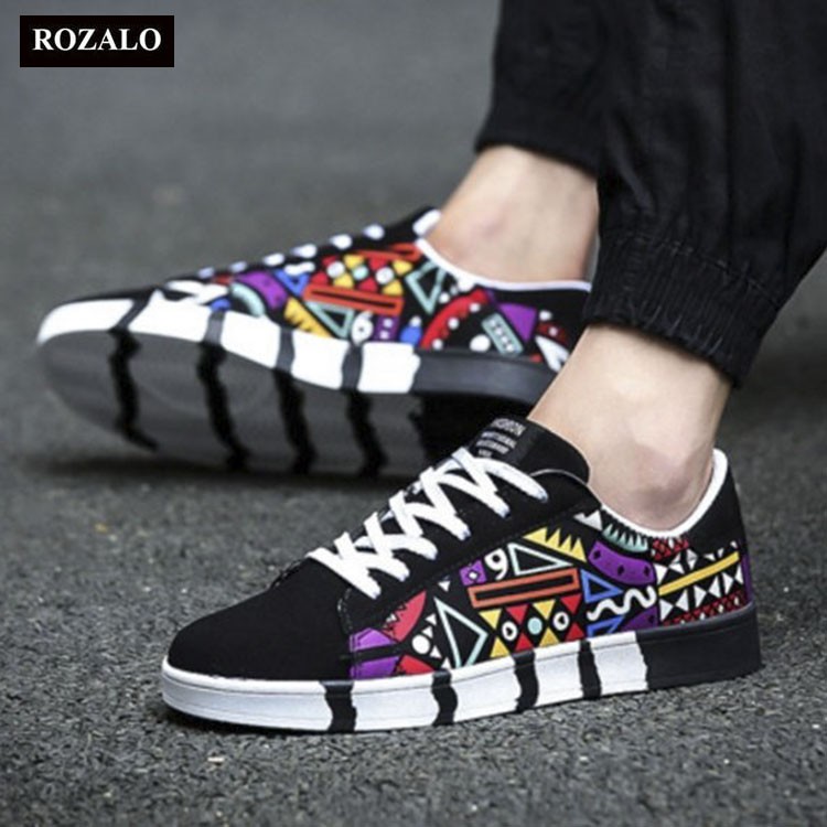 Giày sneaker thời trang nam in họa tiết Rozalo RM5662