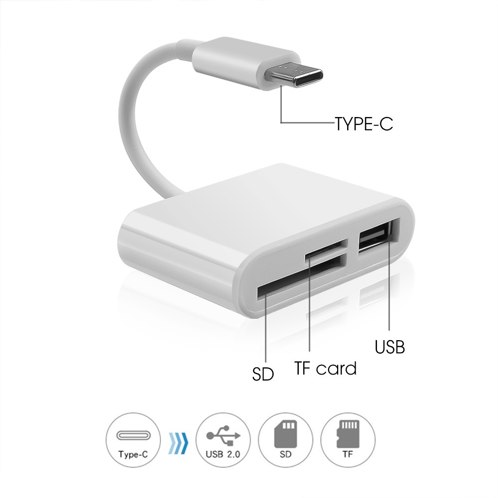 Đầu Đọc Thẻ Nhớ OTG USB Hub Micro SD / TF 3 Trong 1 Đa Năng Tiện Dụng