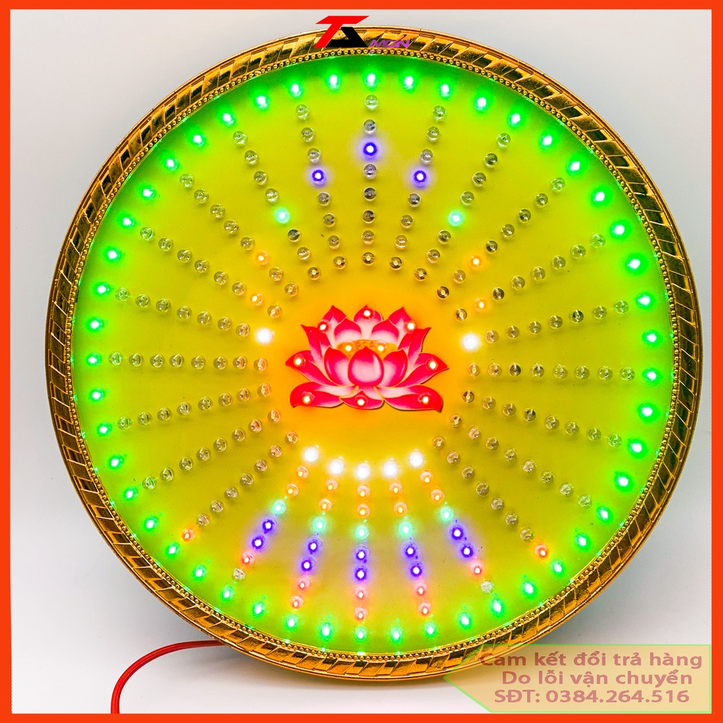 Hào quang led hoa sen 32 chương trình đèn khác nhau, hào quang thờ mẹ quan âm, Led hào quang, Hào quang hoa sen