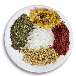 Trà thảo mộc tâm sen hoa cúc Cung Phi Trà( tặng đường không calo)