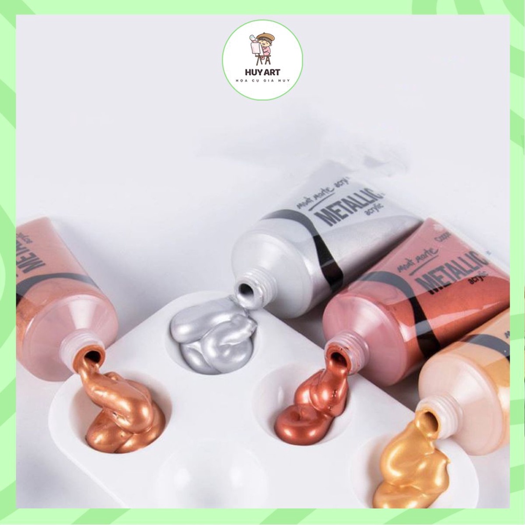Set màu nhũ Mont Marte Metallic Acrylic - 4 màu - 50ml
