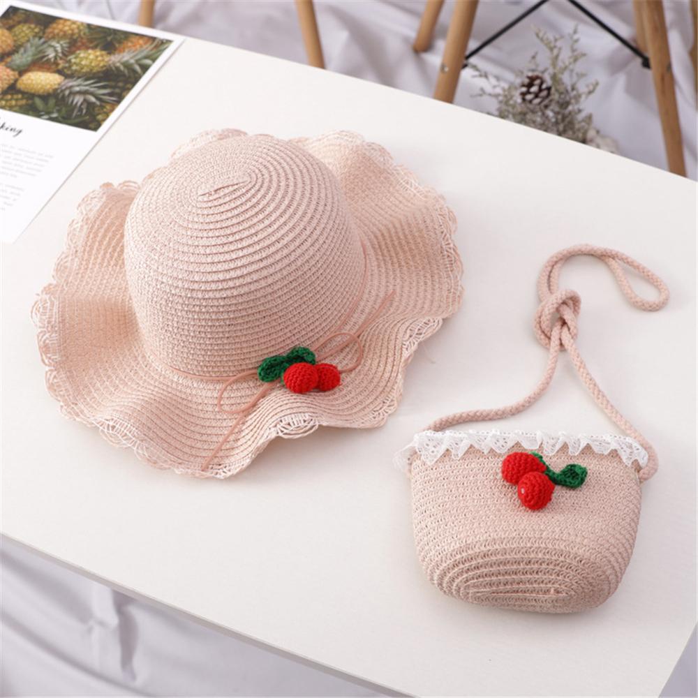 Mũ Vành Rộng Chống Nắng Họa Tiết Cherry Dễ Thương Cho Bé
