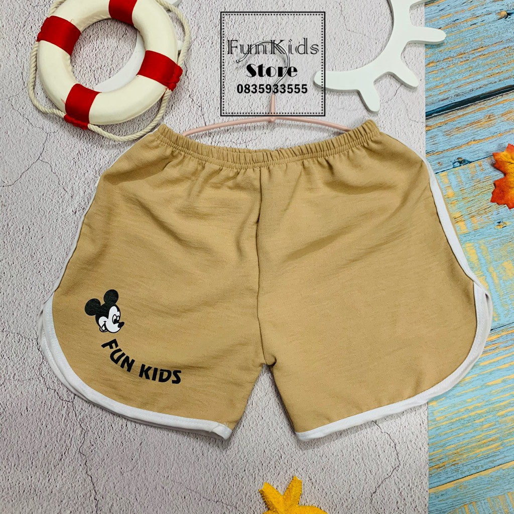 Quần Đùi Cho Bé Trai Và Bé Gái  FUNKIDS  Quần Cho Bé Chất Cotton Đũi . Siêu thoáng mát-Mềm Mại-Thấm Hút Mồ Hôi