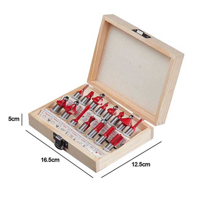 Mũi phay gỗ 12.7mm, Bộ mũi soi gỗ