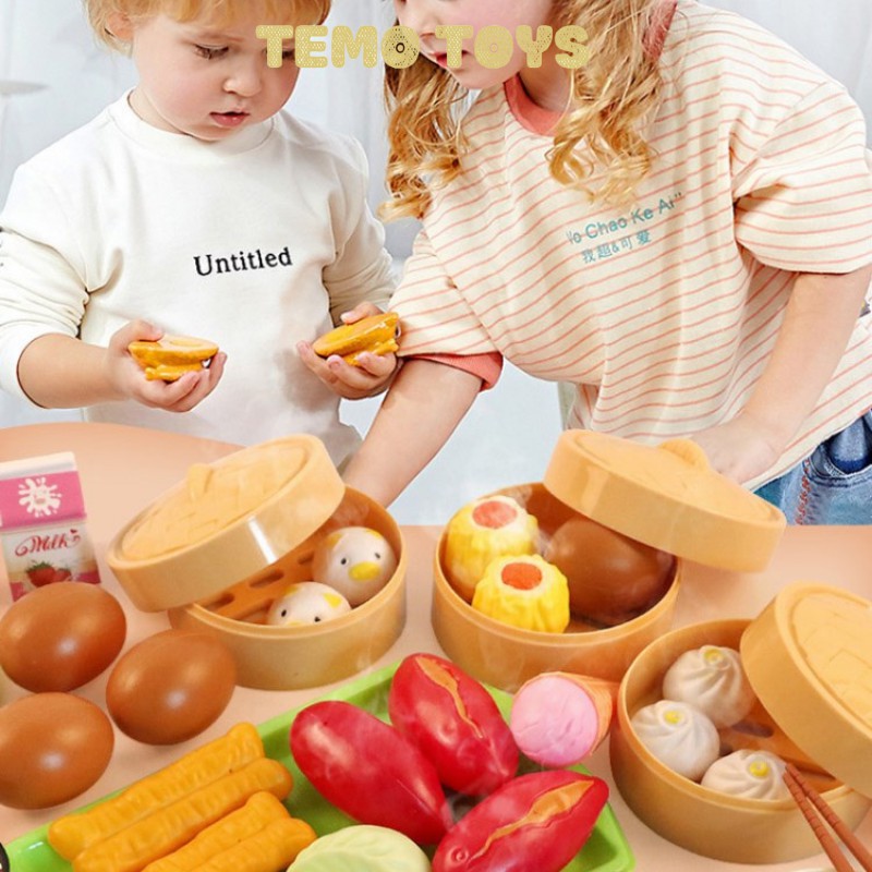 Đồ chơi cho bé gái nấu ăn nhà bếp 88 chi tiết rèn luyện sự khéo léo TEmo Toys