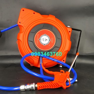 CUỘN DÂY HƠI TỰ RÚT TAYI 8* 12 DÀI 10M TẶNG KÈM SÚNG XỊT BỤI