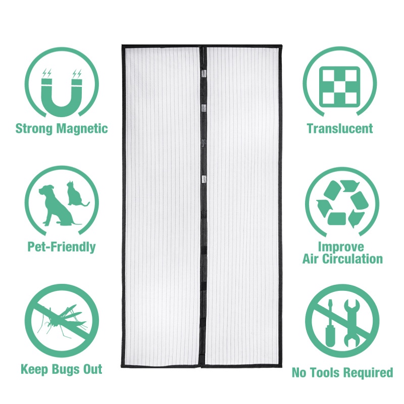 Rèm Cửa Lưới Nam Châm Chống Muỗi & Côn Trùng 100 * 220cm