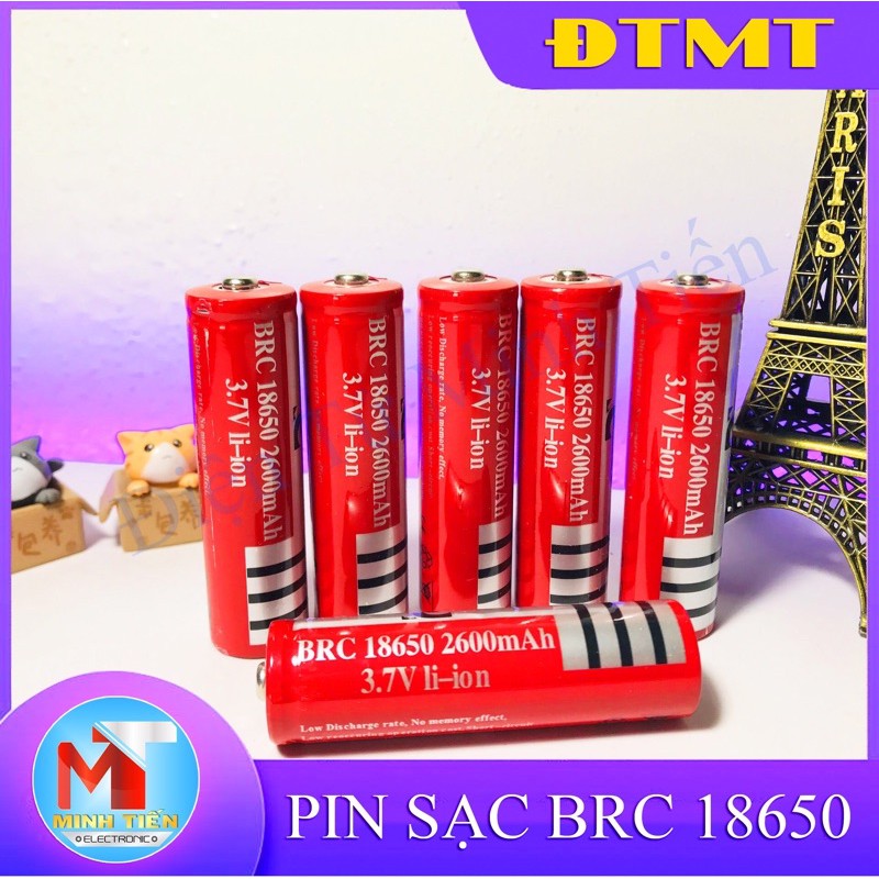 PIN SẠC BRC Li-on 18650 3.7V 2600mAh (Giá 1 Viên)