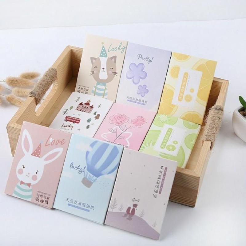 set 50 tờ giấy thấm dầu cho da nhờn