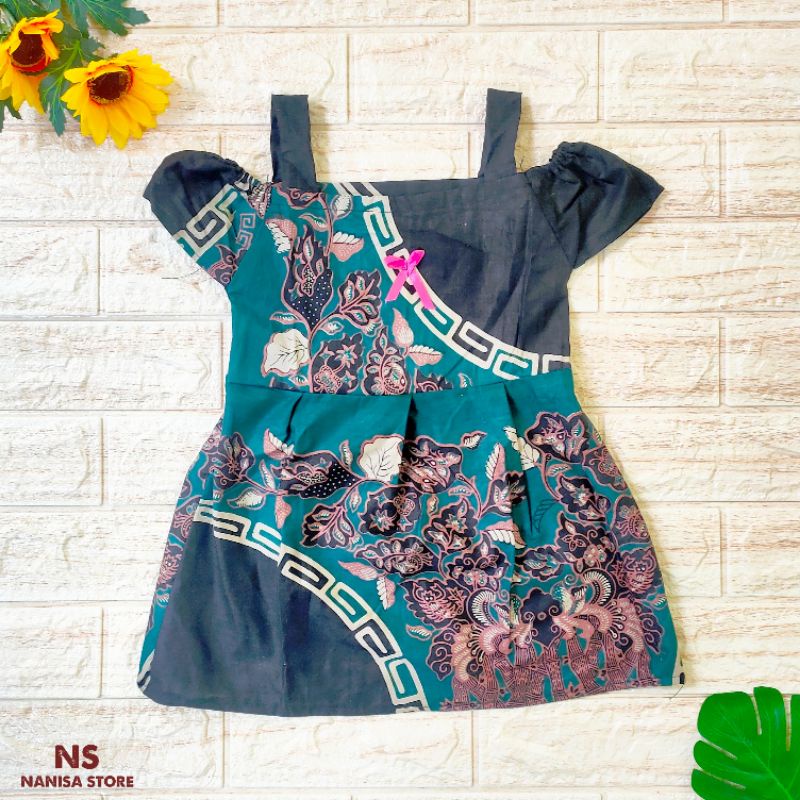 Đầm batik Cotton cho bé gái từ 1-2 tuổi