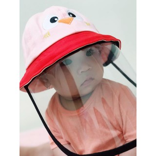 Mũ vải kaki có kính chắn bụi cho bé 0-3Y (có 2% phí)