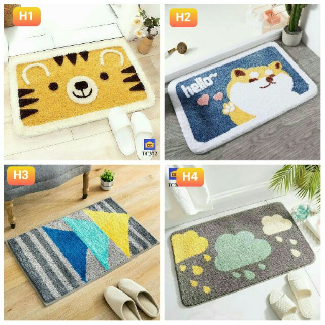 Thảm lau chân lông cừu 3D